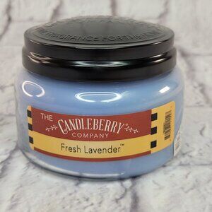 The Candleberry Company Fresh Lavender 5oz Jar Candle With Black Lid NEW